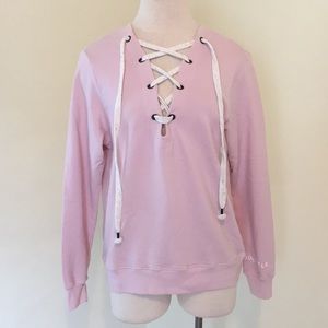 SoulCycle Lace Up Front Sweatshirt